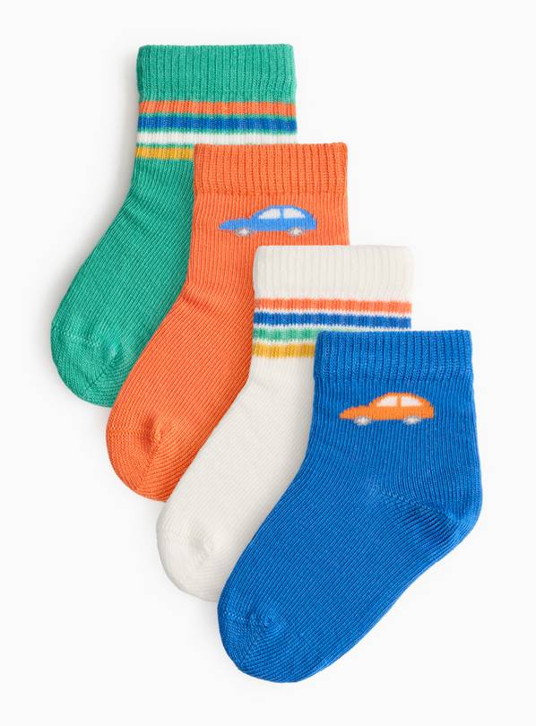 Bright Cars Socks 4 Pack 1-6 months